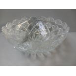 Large Cut Glass Fruit Bowl & 2 Others