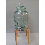 Large Glass Water Urn On Stand H72cm