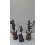 Bronze Camel In Style Of Bergman & Other Bronze & Spelter Figures (A/F)