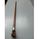 Boer War Symbol Walking Stick With Silver Band