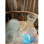 Cut Glass Vases, Plates Etc