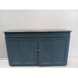 Blue Painted Kitchen Cupboard H96cm x W158cm x D42cm