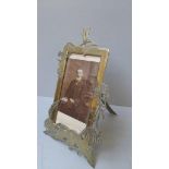 Late Victorian Cut Brass Photograph Frame