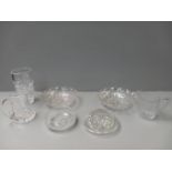 2 Cut Glass Fruit Bowls, Posy Vase, Jugs Etc