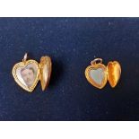 9CT Gold Heart Shaped Locket & 1 Other