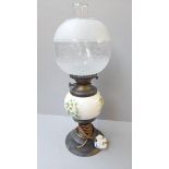 Victorian Oil Lamp Converted To Electric