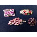 Box Assorted Brooches Etc