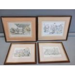 4 Henry Brewis Prints Signed In Frames