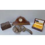 Carved Cigarette Box, Jewellery Box, Clock, Carved Figure