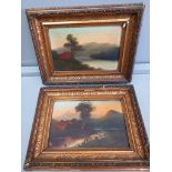 4 Oil Paintings In Gilt Frames - Coastal & Lakeland Scenes