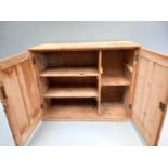 Stripped Pine Kitchen Cupboard H110cm x W137cm x D55cm