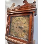 Georgian Oak Brass Dial Longcase Clock With Key (A/F)