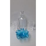 Box Cut Glass Fruit Bowls, Decanter, Vases Etc