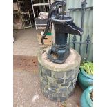 Cast Hand Water Pump On Stand H108cm