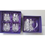Edinburgh Crystal Decanter, Tankard & 4 Whisky Tumblers (All Boxed)