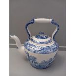 Large Spode Blue & White Teapot H33cm