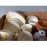 Box Including Part Tea Set Etc