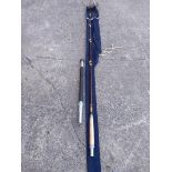 2Pc Hardy 'Fibalite' Saltwater Fishing Rod In Case