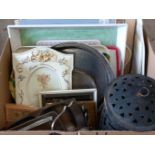 Box Including Assorted Trays, Lantern Etc