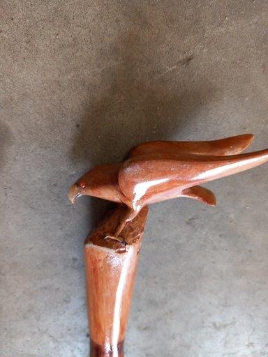 Carved Eagle Walking Stick - Image 3 of 4