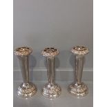 7 Plated Flower Vases, Assorted Cutlery Etc