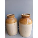 2 Glazed Salt Jars H38cm