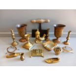 Assorted Brassware, Vegetable Chopper Etc