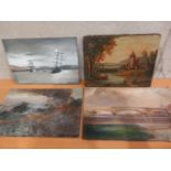 Box Assorted Prints, Oils, Photograph Frames Etc