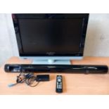 Philips Flat 26" TV Screen HD Ready & Remote & Dell Computer Screen, Sound Bar & Transformer