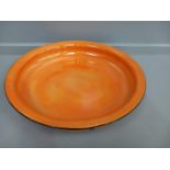 Large Crown Ducal Orange Lustre Ware Bowl W36cm