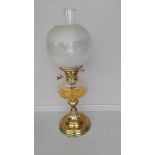 Brass & Glass Oil Vessel Lamp