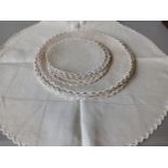 Quantity Linen Table Mats, Coasters, Tray Cloths Etc