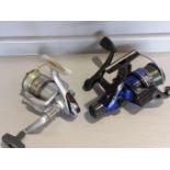 2 Spinning Reels, Portable Scales, Flies Etc