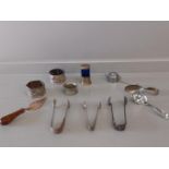 Box Assorted Plated Teaspoons, Napkin Rings Etc