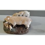 Pig Ornament & Beswick Black & White Bull (A/F)