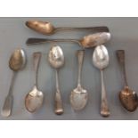 8 Assorted Plated Spoons