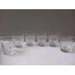 6 Cut Glass Whisky Tumblers & 6 Others