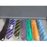 Basket Including 40 Assorted Ties - T M Lewin & Sons, London & Others