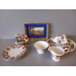 Part Colclough Tea Set, Wedgwood Clock, Hummel Figure, Porcelain Tray Etc (A/F)