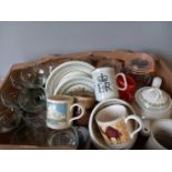 Box Assorted Glassware & China