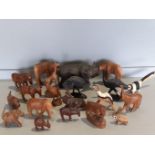 Quantity Of Wood Carved Animals, Twisted x Leather Cowboy Boots Size 5 1/2 Etc