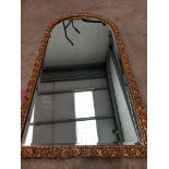 Mahogany Oval Mirror H72cm x W43cm & Gilt Hall Mirror H90cm x W45cm
