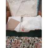 Box Including Lace, Tablecloths, Table Covers Etc