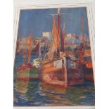 Oil In Frame - Harbour Scene & Print - River Scene