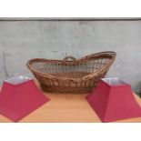 Moses Basket, 2 Lamp Shades, 2 Porta Puzzle Boards