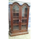 Reproduction Mahogany Glazed Cabinet (A/F) H190cm x W154cm x D50cm