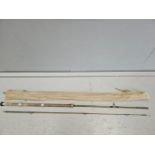 2Pc Milbro Fibreglass Longcasta Fishing Rod In Canvas Sleeve F122-8Ft