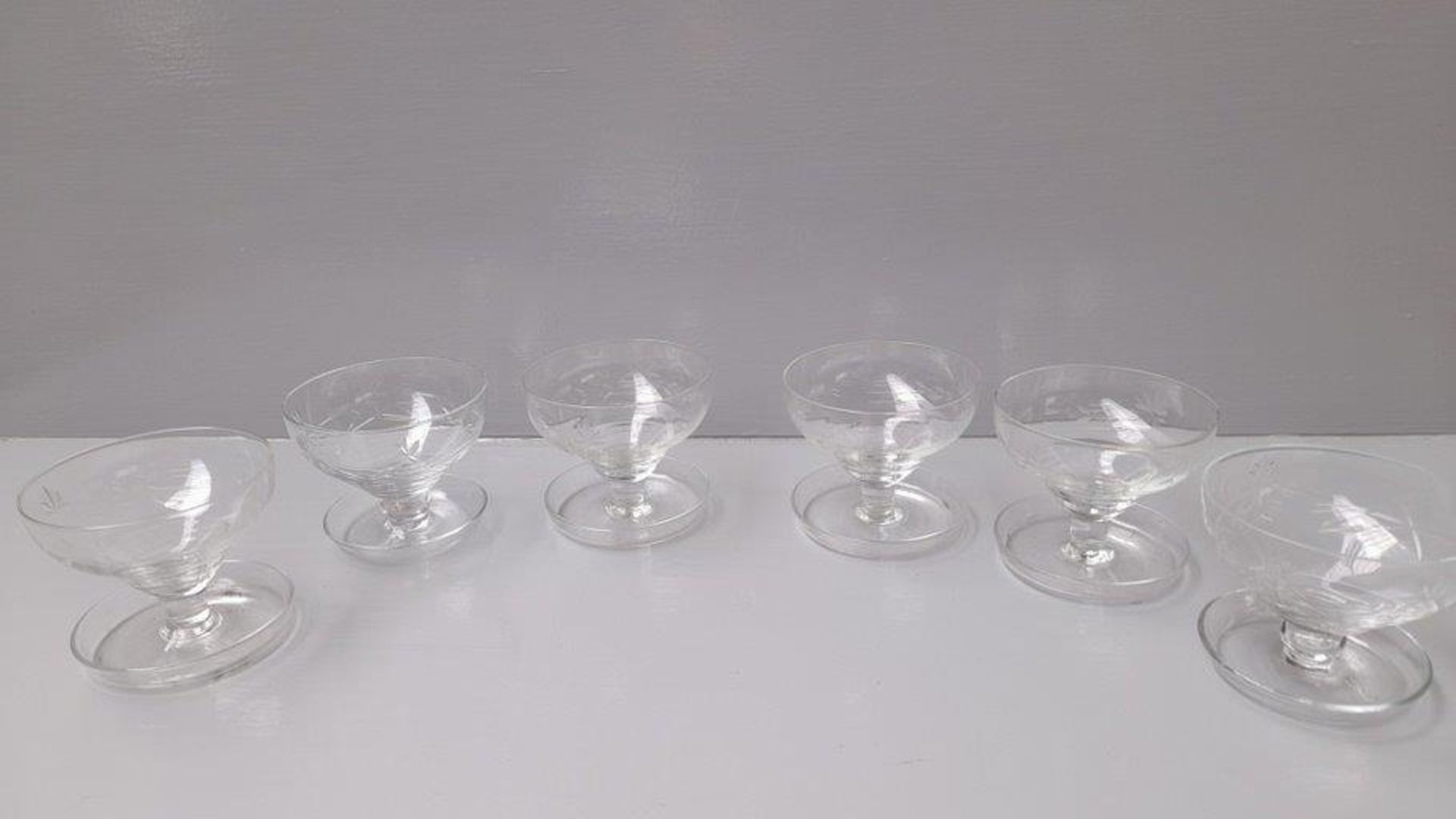 2 Sets Of 6 Cut Glass Dessert Dishes - Image 2 of 2