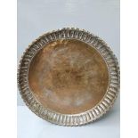 Large Copper Dish W48cm & Wooden Brie Box