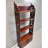 Small Mahogany Bookcase H109cm x W50cm x D15cm